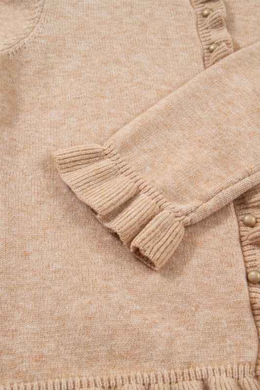 The Rowan Tactile Cardigan | Ribbed Neutral Layer