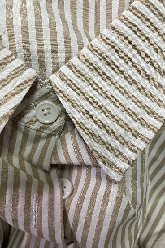 Striped Button Down Shirt for Women | Bellem Trading - Bellem Trading