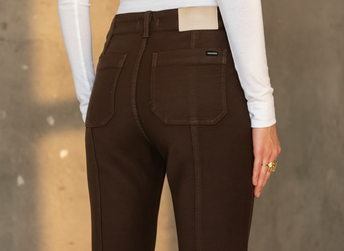 The Heritage Flare Jean | Rich Chocolate Brown