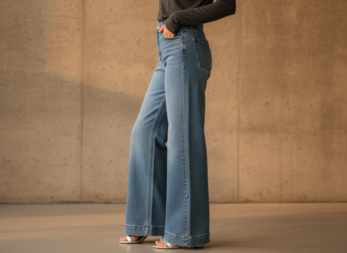 The Horizon Wide-Leg Jean | Timeless Mid-Blue