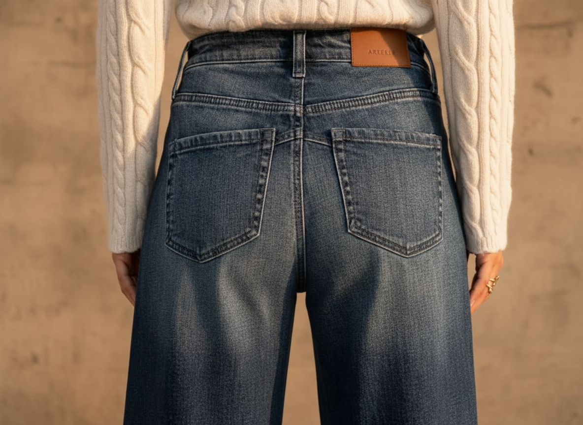 The Oracle Wide-Leg Jean | Structured Clean Indigo