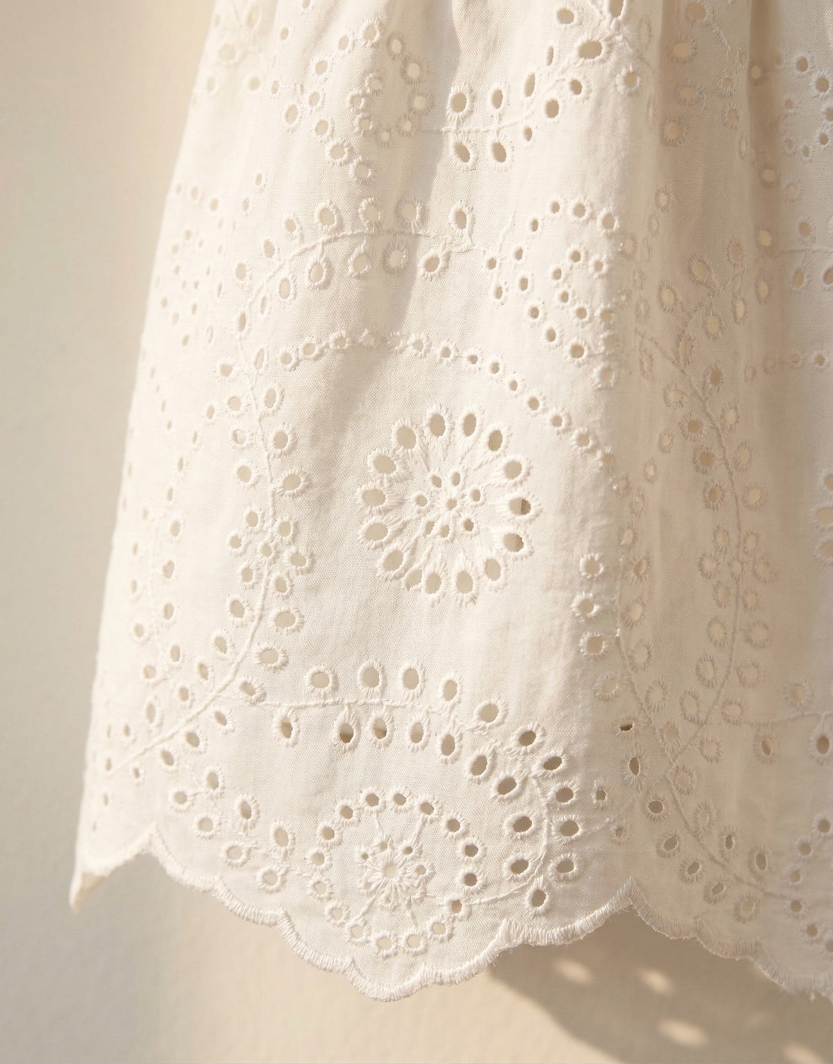 The Amara Eyelet Blouse | Crisp Cotton-Blend Luxury Top