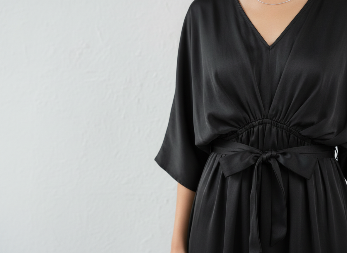 The Zenith Satin Kimono | Liquid Satin Statement Dress