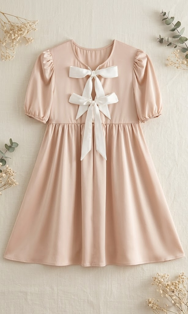 The Seraphina Mini | Tie-Front Babydoll Dress