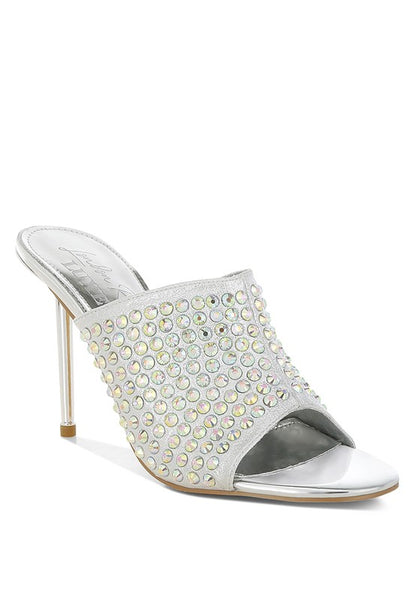 Farasha AB Rhinestone Slip-On Stiletto Heels for Women | Bellem Trading - Bellem Trading