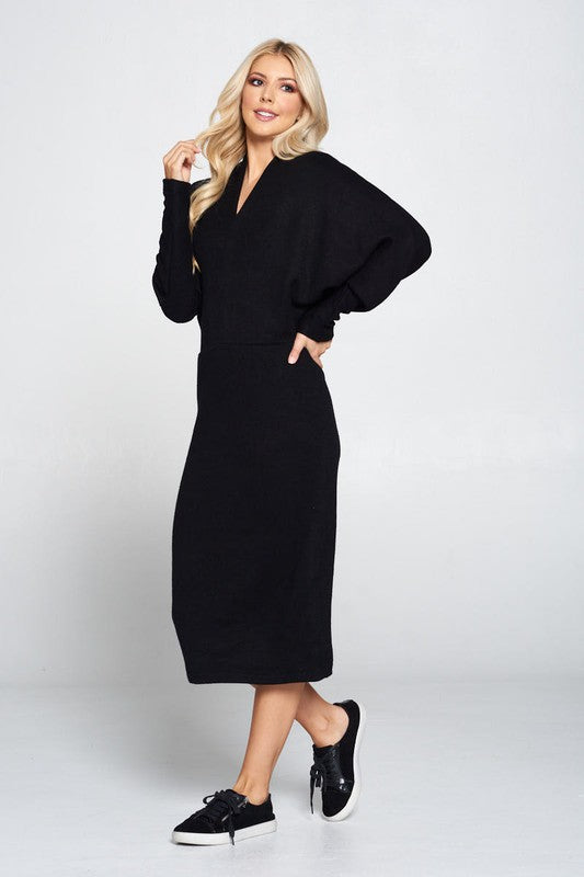Sweater Knit Dolman Sleeve Sweater Dress for Women | Bellem Trading - Bellem Trading
