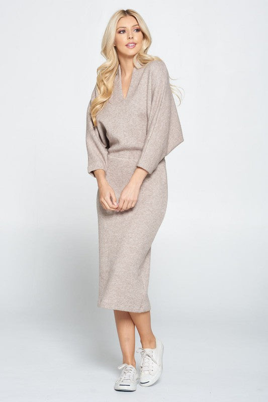 Sweater Knit Dolman Sleeve Sweater Dress for Women | Bellem Trading - Bellem Trading
