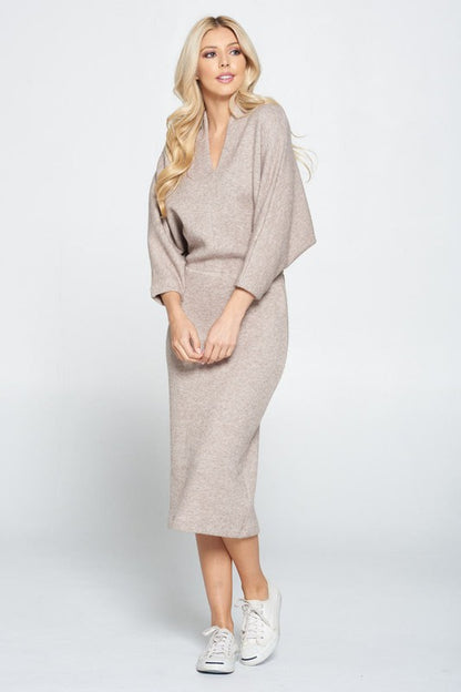Sweater Knit Dolman Sleeve Sweater Dress for Women | Bellem Trading - Bellem Trading