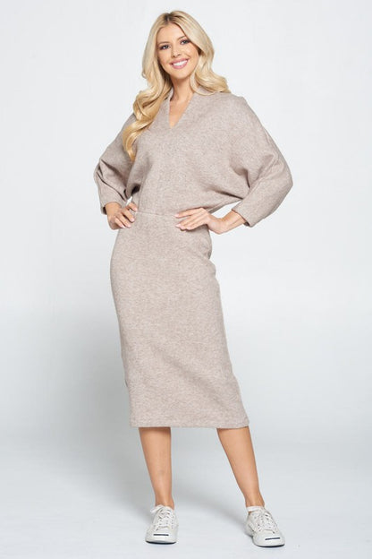 Sweater Knit Dolman Sleeve Sweater Dress for Women | Bellem Trading - Bellem Trading