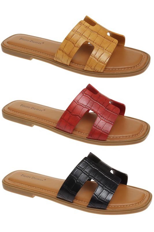 Impress-2 Crocodile Embossed Slide Sandal for Women | Bellem Trading - Bellem Trading