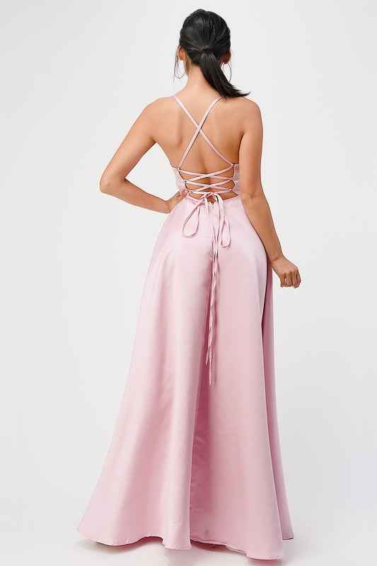 Gown, Satin, Spaghetti Strap, Women's, by nan product image