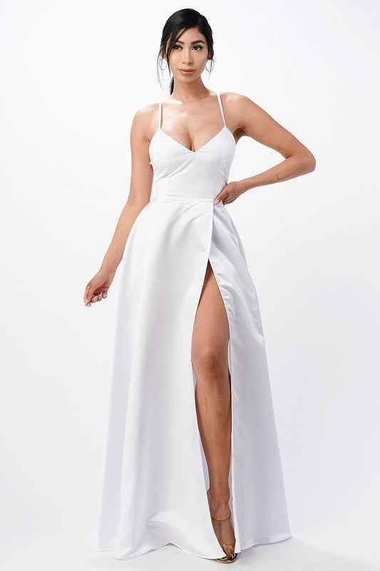 Gown, Satin, Spaghetti Strap, Women's, by nan product image