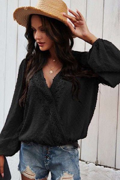 Dotted Long Sleeve Blouse for Women | Bellem Trading - Bellem Trading