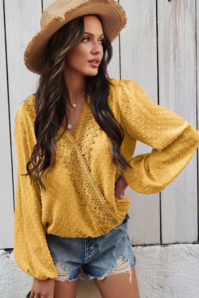 Dotted Long Sleeve Blouse for Women | Bellem Trading - Bellem Trading
