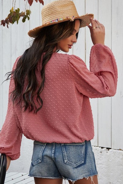 Dotted Long Sleeve Blouse for Women | Bellem Trading - Bellem Trading