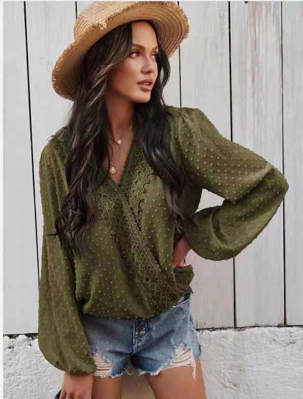 Dotted Long Sleeve Blouse for Women | Bellem Trading - Bellem Trading