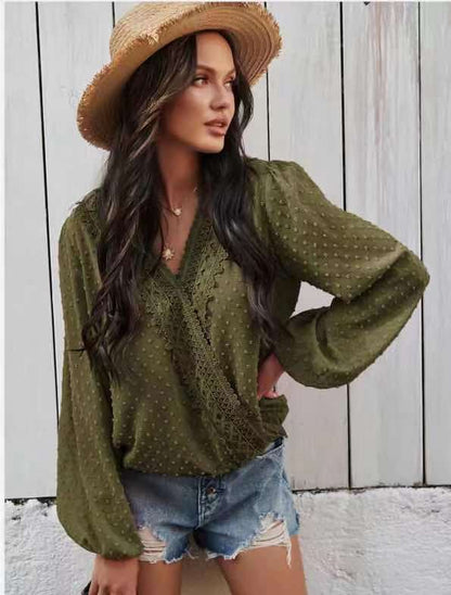 Dotted Long Sleeve Blouse for Women | Bellem Trading - Bellem Trading