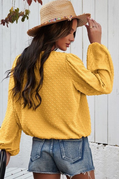 Dotted Long Sleeve Blouse for Women | Bellem Trading - Bellem Trading