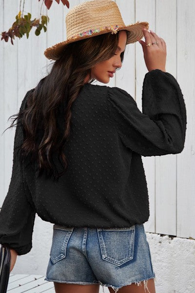 Dotted Long Sleeve Blouse for Women | Bellem Trading - Bellem Trading