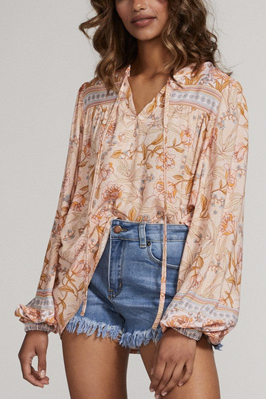 Floral Print Tunic Blouse for Women | Bellem Trading - Bellem Trading