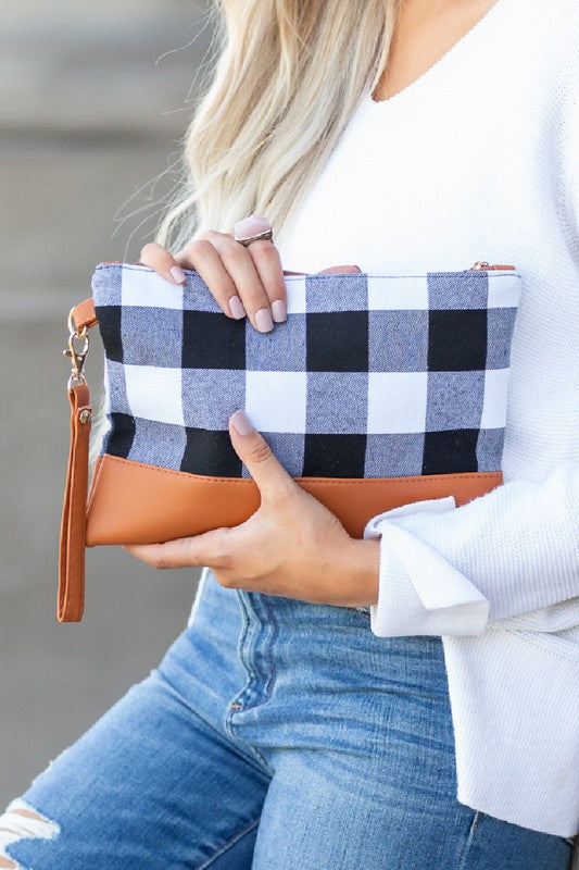 Buffalo Plaid Clutch - Elegant Women's Clutch by Bellem Trading