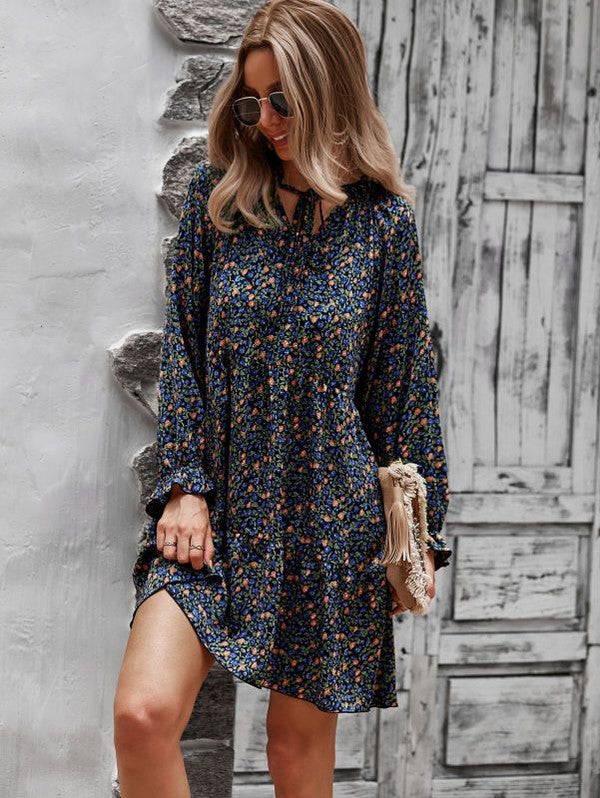 Long Sleeve Floral Printed Midi Dress for Women | Bellem Trading - Bellem Trading