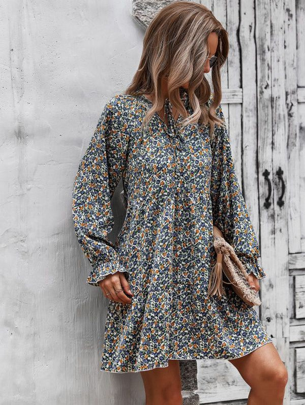 Long Sleeve Floral Printed Midi Dress for Women | Bellem Trading - Bellem Trading