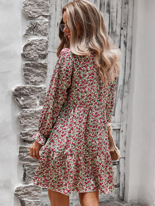 Long Sleeve Floral Printed Midi Dress for Women | Bellem Trading - Bellem Trading