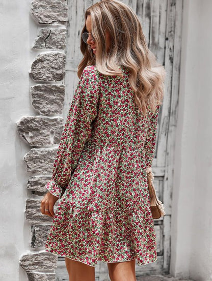 Long Sleeve Floral Printed Midi Dress for Women | Bellem Trading - Bellem Trading