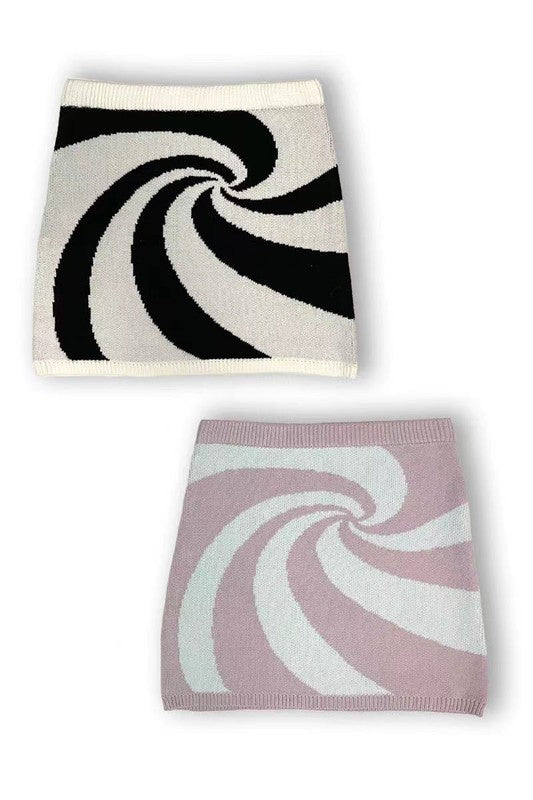 Mod Swirl Sweater Mini Skirt | Bellem Trading - Bellem Trading