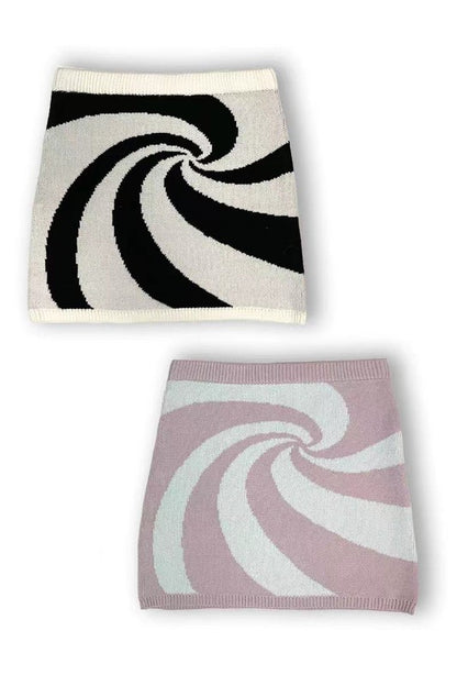 Mod Swirl Sweater Mini Skirt | Bellem Trading - Bellem Trading