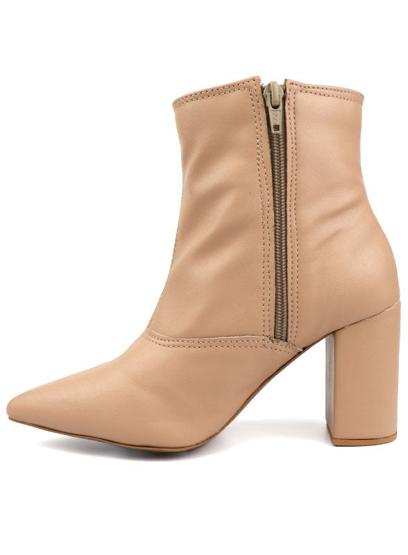 Pointed Toe Bootie with Block Heel for Women | Bellem Trading - Bellem Trading