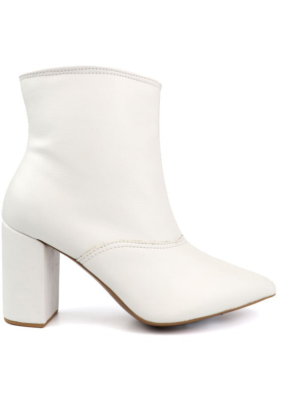 Pointed Toe Bootie with Block Heel for Women | Bellem Trading - Bellem Trading