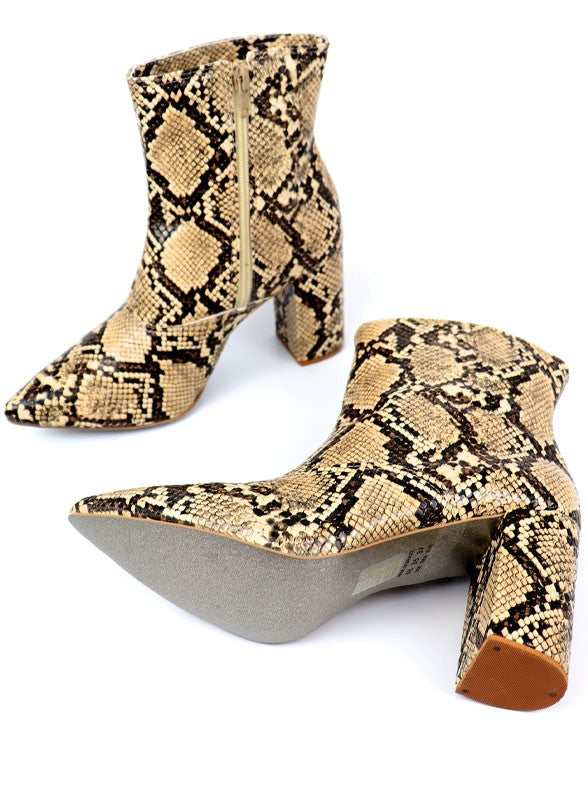 Pointed Toe Bootie with Block Heel for Women | Bellem Trading - Bellem Trading