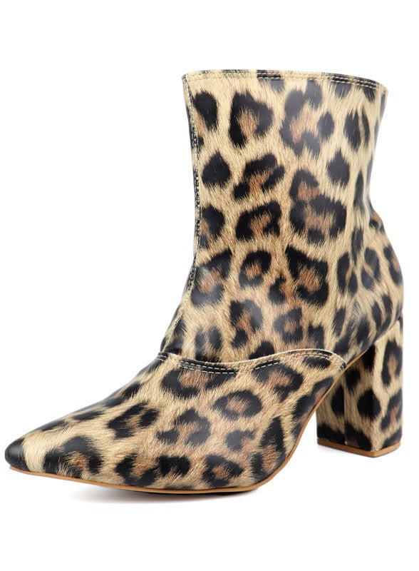 Pointed Toe Bootie with Block Heel for Women | Bellem Trading - Bellem Trading