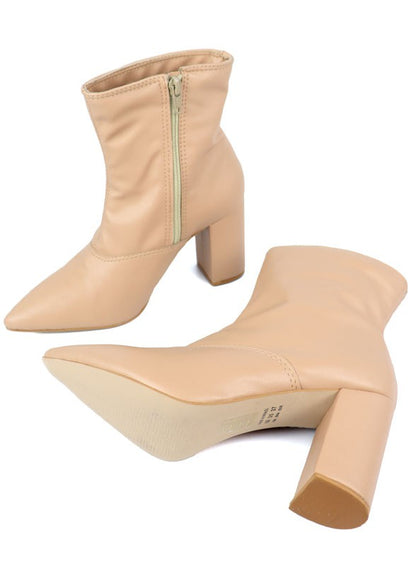 Pointed Toe Bootie with Block Heel for Women | Bellem Trading - Bellem Trading