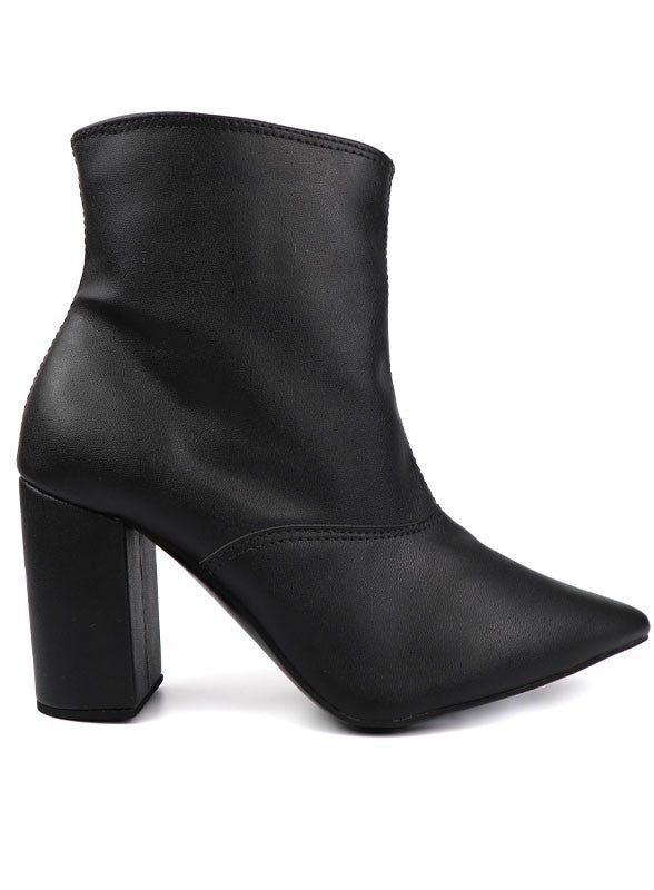 Pointed Toe Bootie with Block Heel for Women | Bellem Trading - Bellem Trading