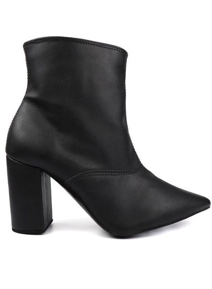 Pointed Toe Bootie with Block Heel for Women | Bellem Trading - Bellem Trading