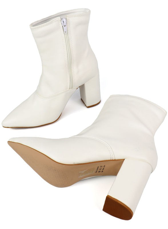 Pointed Toe Bootie with Block Heel for Women | Bellem Trading - Bellem Trading