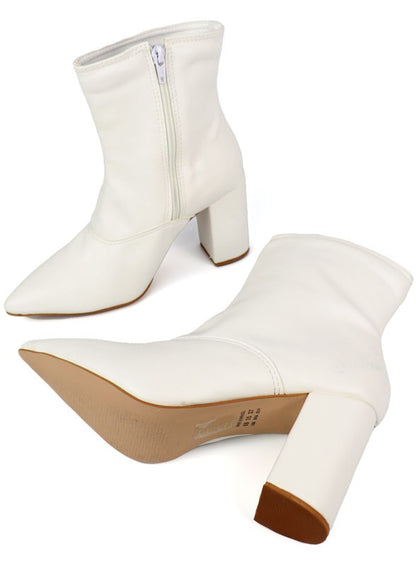 Pointed Toe Bootie with Block Heel for Women | Bellem Trading - Bellem Trading