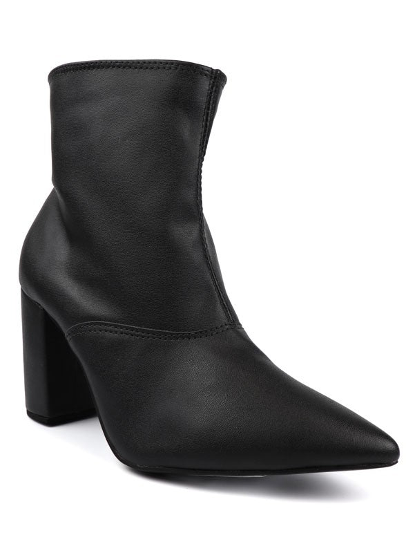 Pointed Toe Bootie with Block Heel for Women | Bellem Trading - Bellem Trading