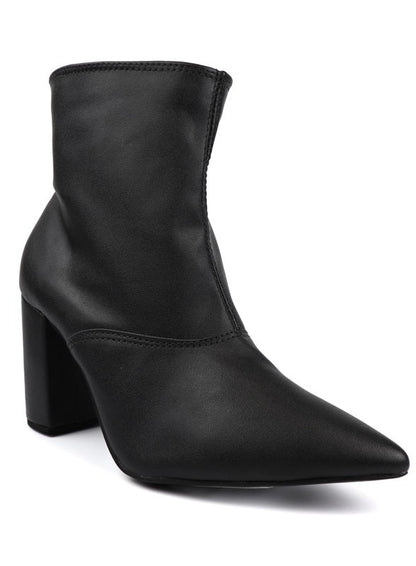 Pointed Toe Bootie with Block Heel for Women | Bellem Trading - Bellem Trading