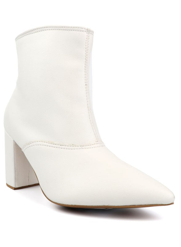 Pointed Toe Bootie with Block Heel for Women | Bellem Trading - Bellem Trading