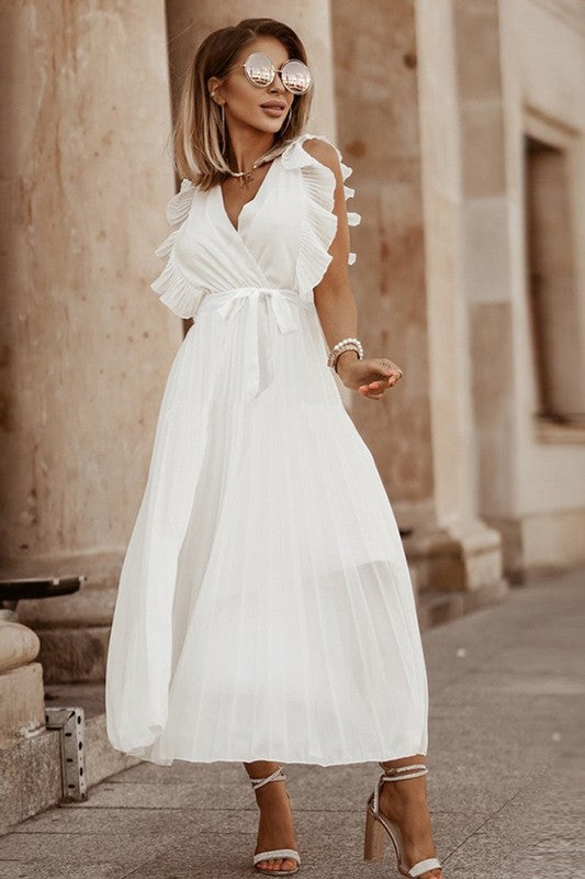 Ruffle Tie Detail Maxi Dress for Women | Bellem Trading - Bellem Trading