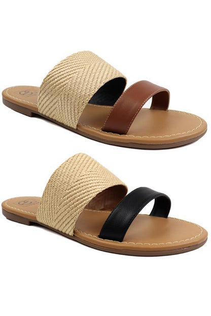 Two Band Slide Sandal for Women | Bellem Trading - Bellem Trading