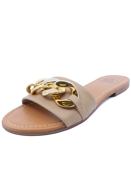 Lexi-1 Chain Detail Slide Sandal for Women | Bellem Trading - Bellem Trading