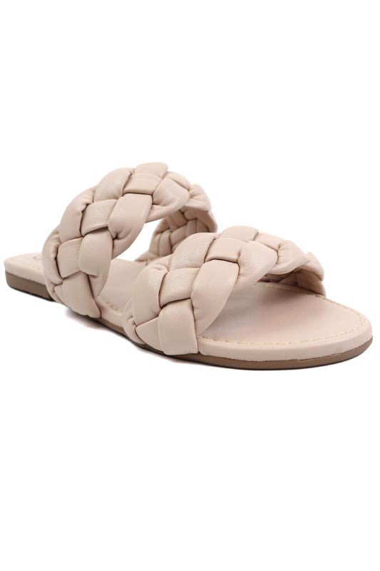 Lexi-5 Braided Two Band Slide Sandal for Women | Bellem Trading - Bellem Trading