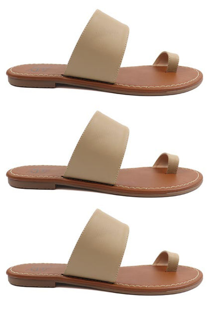 Toe Ring Slide Sandals for Women | Bellem Trading - Bellem Trading