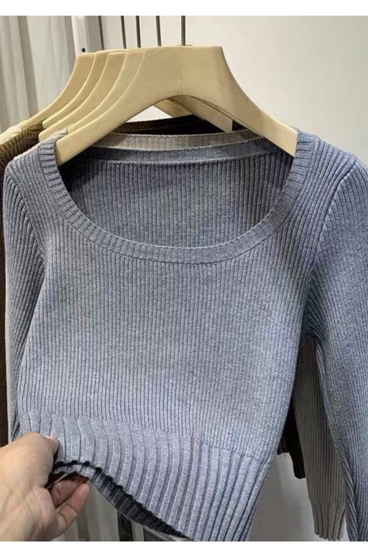 Scoop Neck Long Sleeve Top for Women | Bellem Trading - Bellem Trading