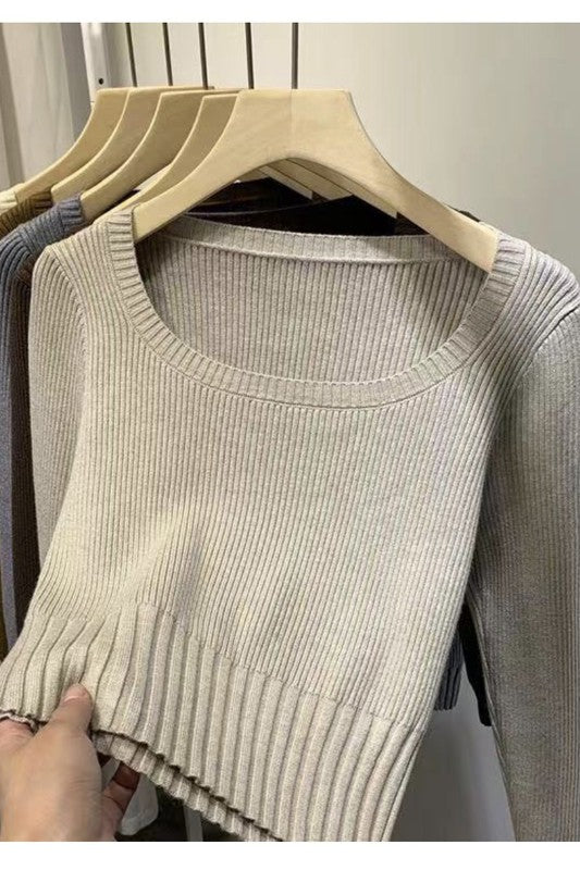 Scoop Neck Long Sleeve Top for Women | Bellem Trading - Bellem Trading